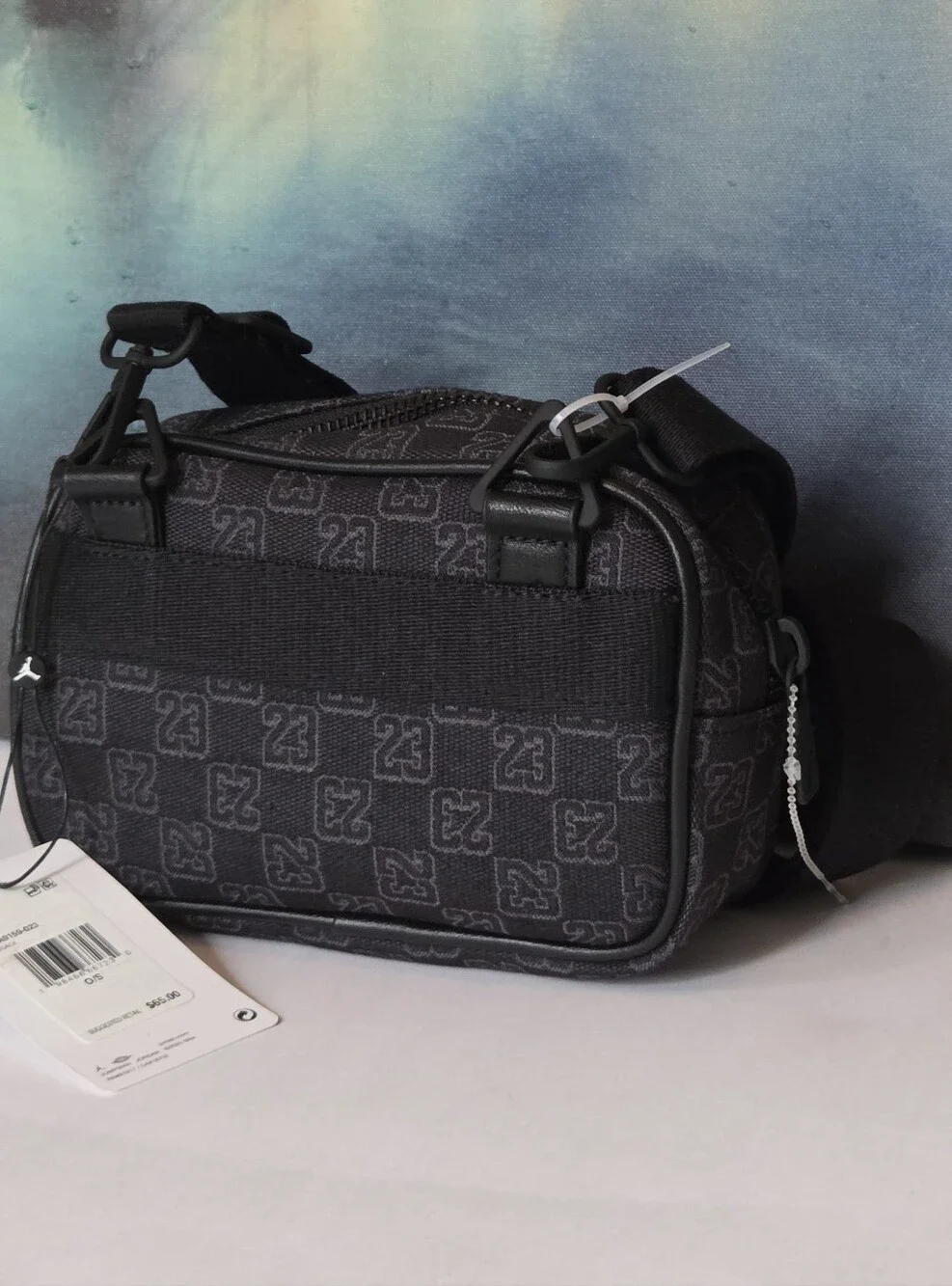 Jordan Black Gray 23 Patch Crossbody Belt Bag